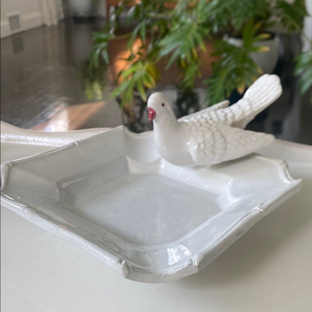 Vintage House of Goebel Italy White Dove Dish Trinket Dish -